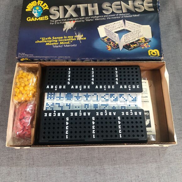 Vintage Mind Flex Games Sixth Sense Board Game 2 - 4 Players 1978 Complete - Picture 3 of 4